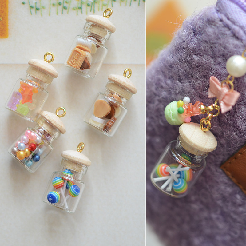 SW51 童趣好玩的小玻璃瓶子日系食玩挂件吊坠DIY手工材料配件 1个,饰品/流行首饰/时尚饰品新,其他DIY饰品配件,淘宝优惠券,粉丝福利购,淘宝优惠卷