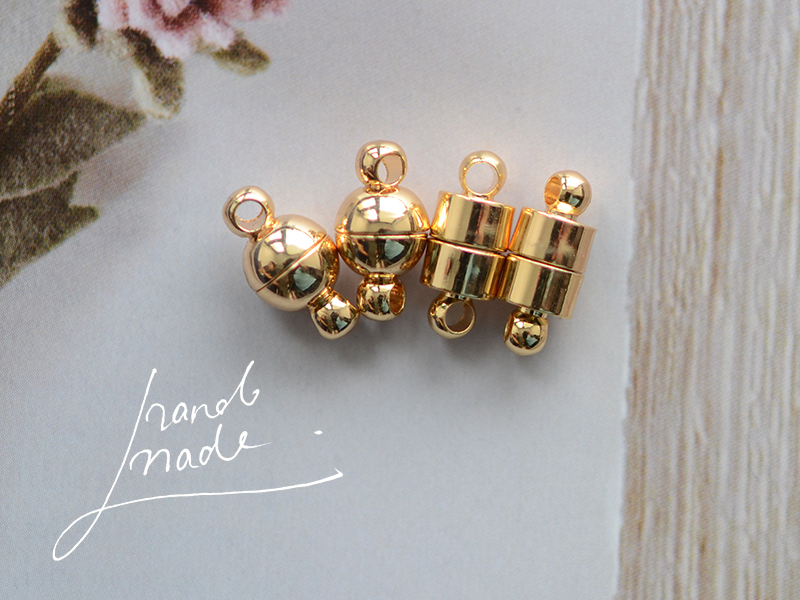 v643磁力项链配件18k包金diy手工