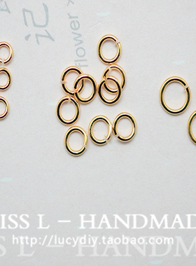 V330 三款实用的开口圈345mm 18K包金镀18K金镀金DIY耳饰配件 1包