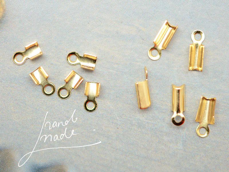 F18 铜镀真金 迷你小夹片 DIY耳饰手链项链配件 10个