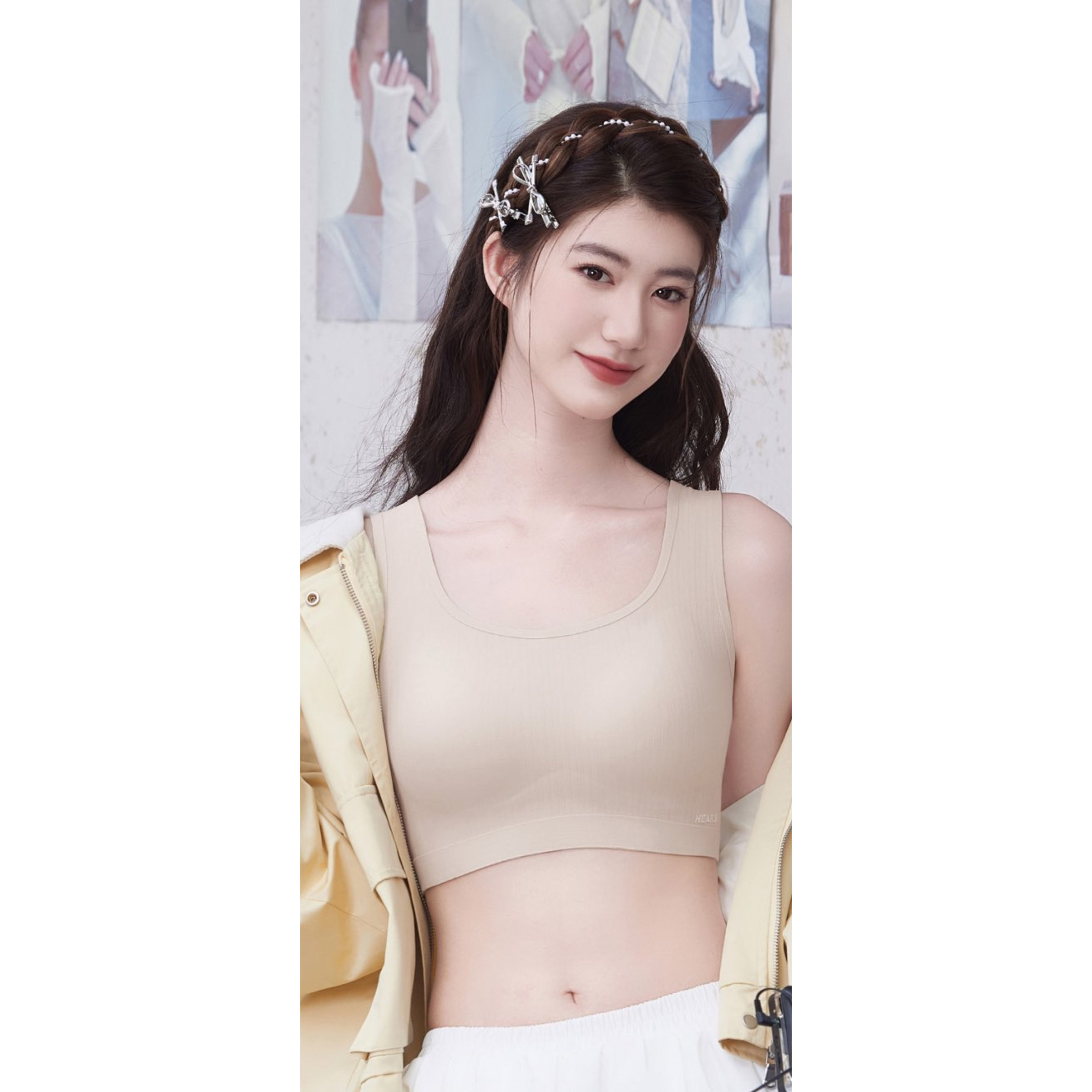 一轻松品牌秋款内衣少女学生文胸青春期背心文胸罩1691二件秒杀