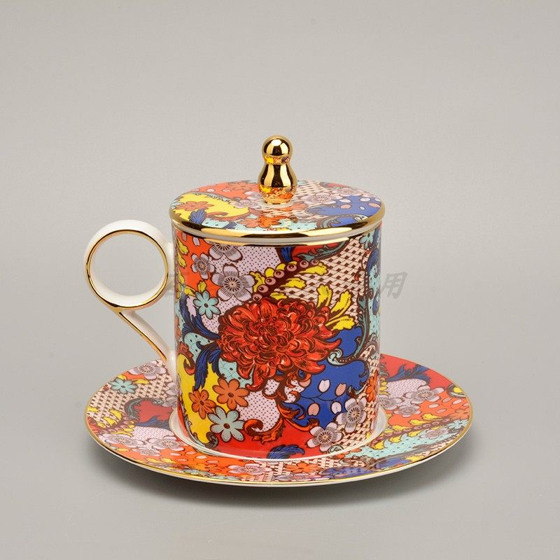 国瓷永丰瓷正品繁花似锦3头杯子马克杯有盖杯陶瓷水杯茶杯办公杯,餐饮具,茶杯,淘宝优惠券,粉丝福利购,淘宝优惠卷