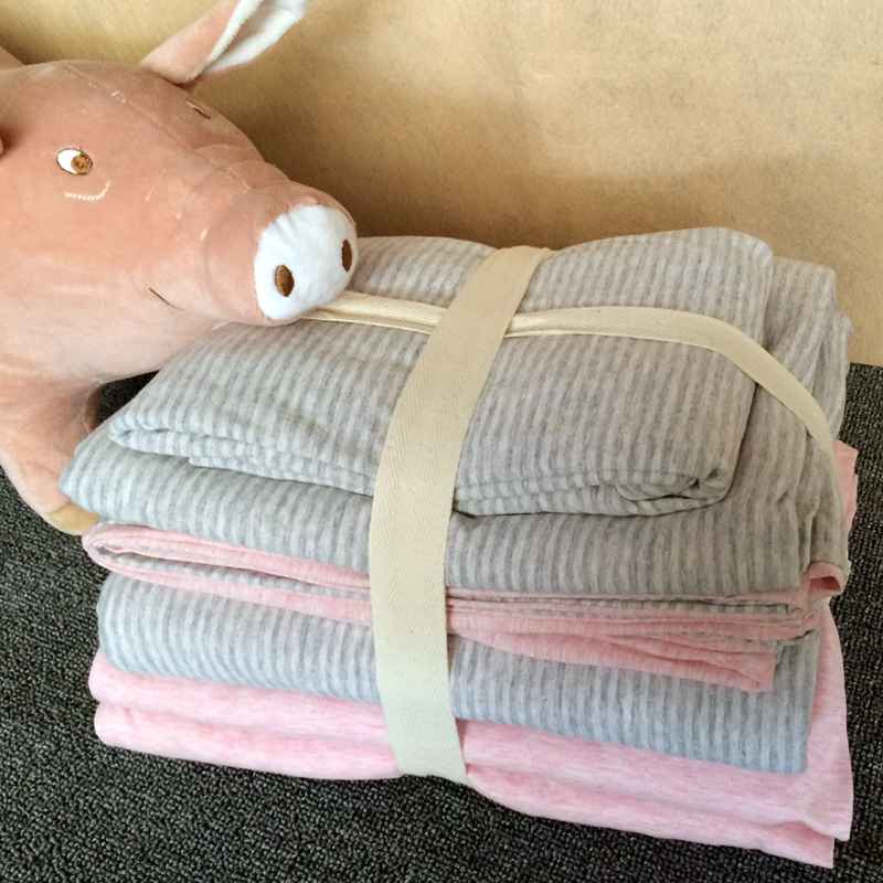 出口天竺棉针织纯棉四件套裸睡