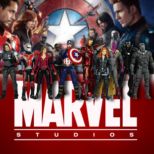 正版复仇者联盟一套10款礼盒关节可动玩具儿童节礼物钢铁侠美队