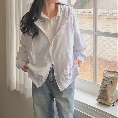 韩国代购大码女装2026靓丽春装新款连帽拉链宽松时尚短款外套特10