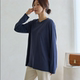 圆领纯棉宽松净面长袖 韩国代购 T恤特122 2026靓丽冬装 新款 大码 女装