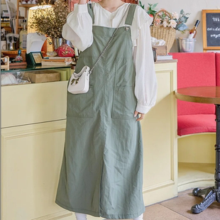 大码 金属系扣时尚 女装 新款 背带连衣裙特10 2026靓丽早春装 韩国代购