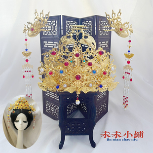 复古装汉服明制唐宋鸾凤和鸣发冠偏凤流苏发簪发钗婚礼表演包邮