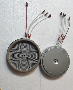 20CM发热炉盘电陶炉四根接线脚三环七环火四插接脚加热盘2400W