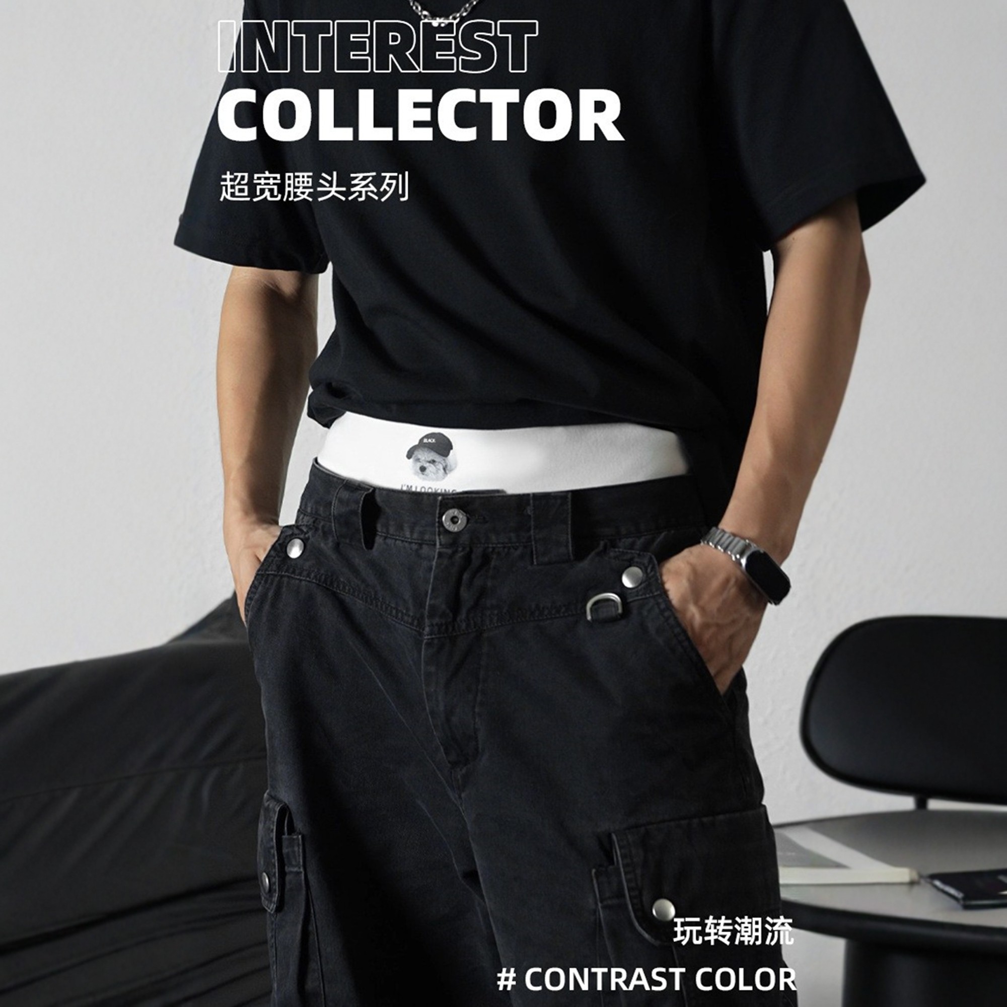 高腰男士内裤夏季奶狗男生平角裤纯棉透气加宽腰头学生抗菌裆部潮,女士内衣/男士内衣/家居服,男平角内裤,淘宝优惠券,粉丝福利购,淘宝优惠卷