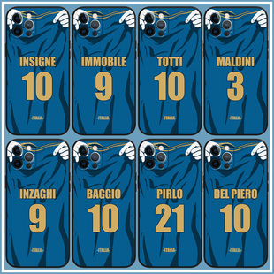 意大利队手机壳P70欧洲杯15pro托蒂XSMAX巴乔球衣足球软壳mate60