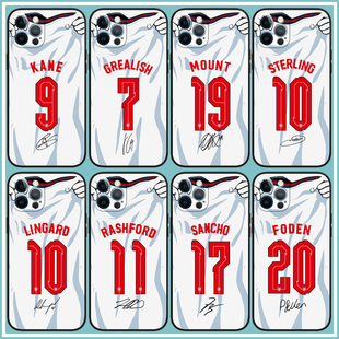 英格兰队手机壳林加德12pro格拉利什P50凯恩球衣芒特足球软壳米11