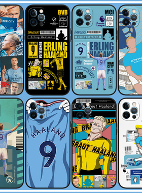 哈兰德手机壳ip13MINI/14plus/15ProMAX NOVA10图案XR米14足球Pura70荣耀mate60曼城S24+