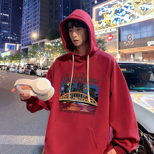 已注册港风直播抖音得物高品质男宽松连帽卫衣外套W5017P45控68图片