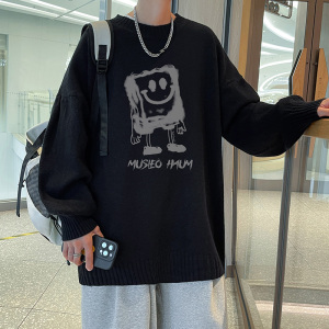 日系抖音直播高品质圆领半高领加厚毛衣线衣男针织衫M7067P48图片