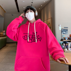 已注册港风抖音直播得物高品质男宽松连帽卫衣外套W5040P45控68图片