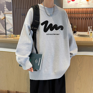 新款抖音直播高品质加厚半高领圆领毛衣线衣男针织衫M7018P48图片
