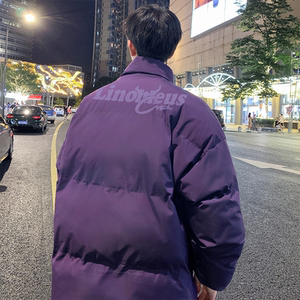 港风抖音直播高品质宽松男面包服羽绒棉棉衣外套M1055P90图片