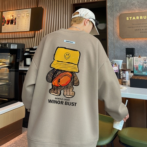 已注册港风抖音直播高品质重磅菠萝格宽松男卫衣W2026P45控68