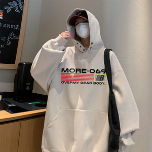 已注册抖音直播得物高品质麂皮绒宽松男连帽卫衣外套W7003P55控79图片