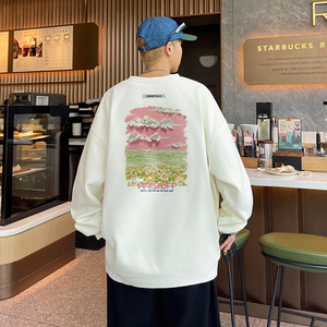 已注册供直播抖音高品质重磅菠萝格宽松男卫衣W2056P45控68图片