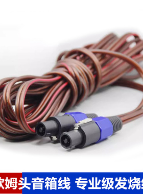 专业音响线喇叭线NL4FC头两芯音响插头线音箱线带欧姆插头防冻线