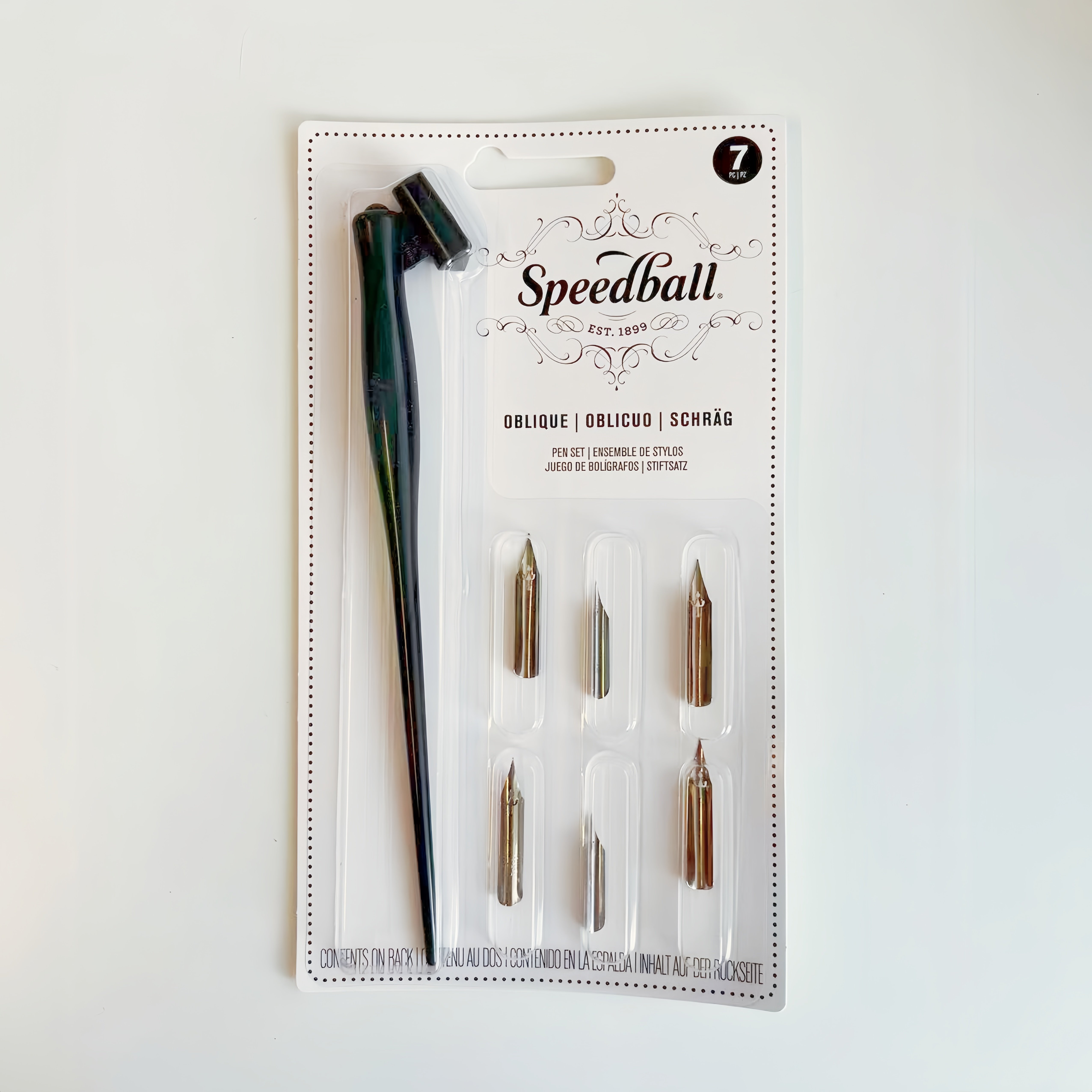 美国 Speedball 英文书法copperplate圆体斯宾塞 斜杆蘸水笔套装