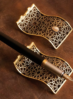 进口sepia无限星空笔架手工制作塞尔柱英文书法蘸水笔钢笔搁笔架