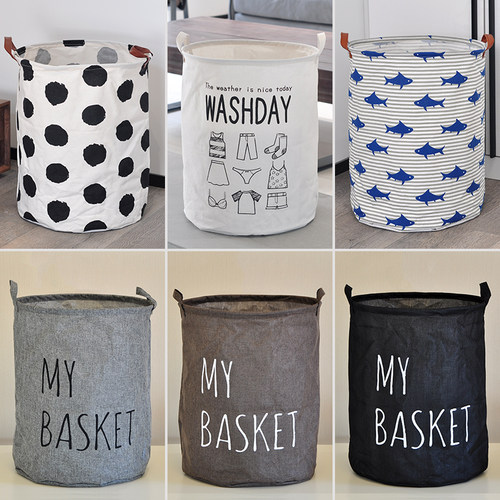 布艺防水收纳篮浴室阳台家用换洗