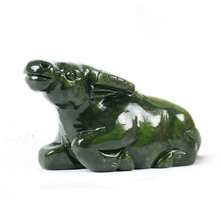 玄友 玉石牛摆件水牛石雕属牛饰品卧牛属相石牛十二生肖玉牛