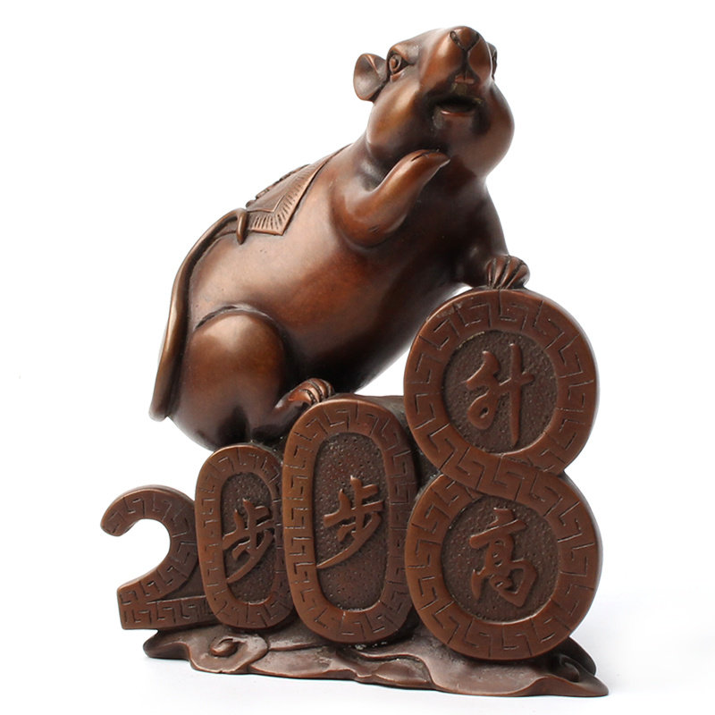 铜鼠摆件金鼠吉祥物有钱鼠
