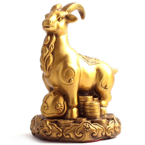 铜羊化解吉祥物金属羊冲墓摆件
