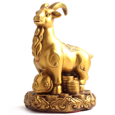 铜羊化解吉祥物金属羊冲墓摆件