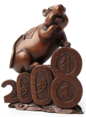 铜鼠摆件金鼠吉祥物有钱鼠