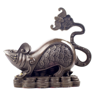 玄友 金钱蝠鼠摆件客厅横梁压顶房间卧室房梁压床办公室房子装饰