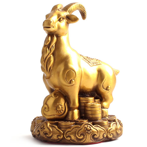 铜羊化解吉祥物金属羊冲墓摆件