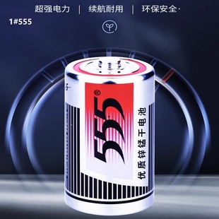 正品 555大号电池1号R20S碳性锌锰电池钟表专用热水器燃气灶电池