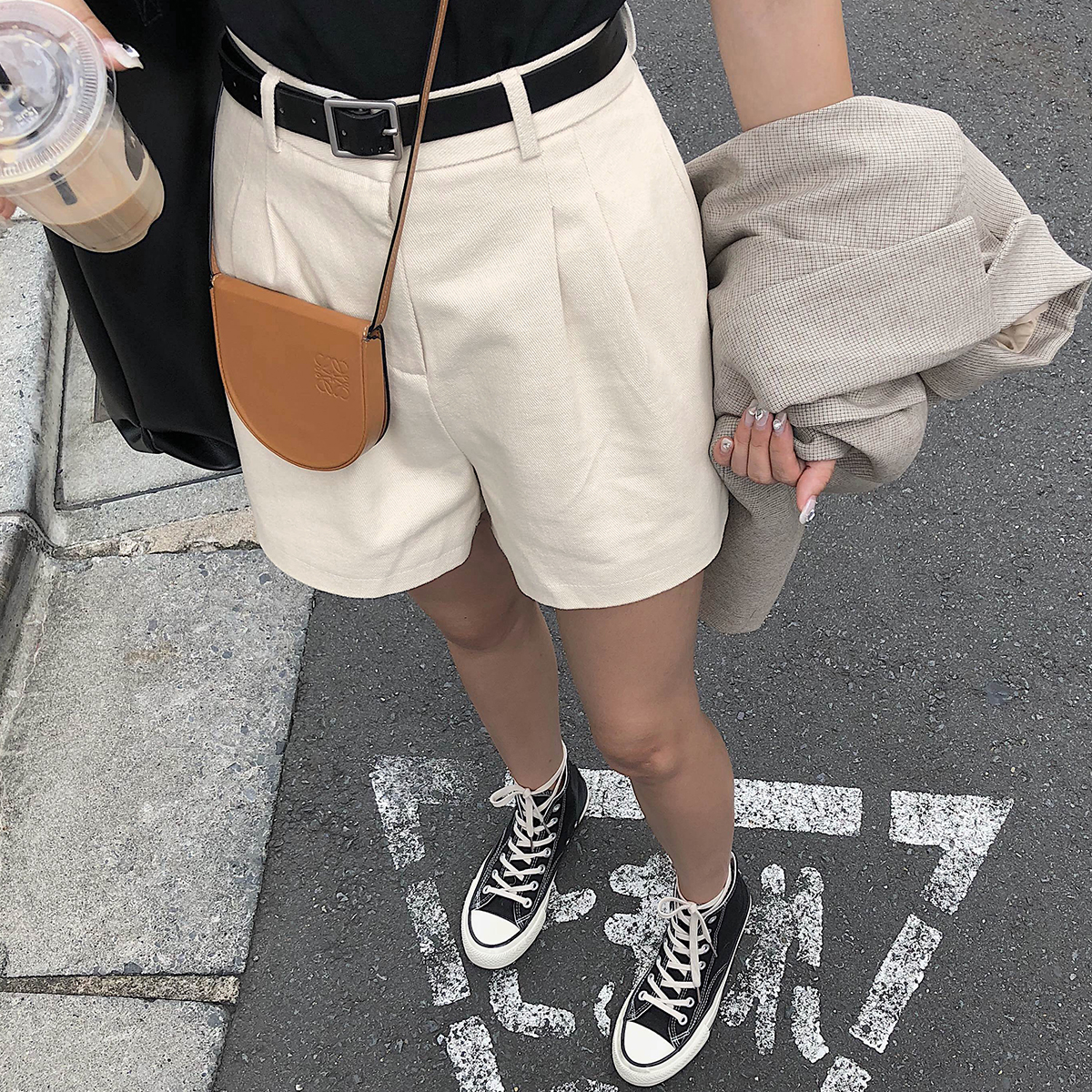 秋2018新款寬松bf韓版ulzzang百搭休閑超火直筒墜感闊腿短褲子女