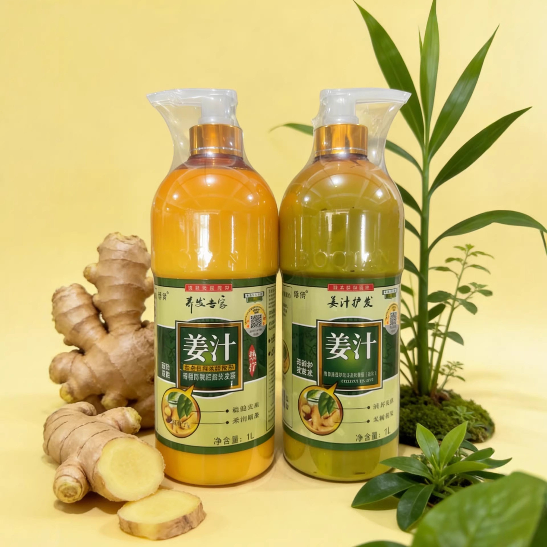 博倩防脱控油洗发露老生姜汁增密