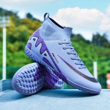 新款C罗刺客16足球鞋梅西男款碎长钉儿童男女童成人比赛训练高帮
