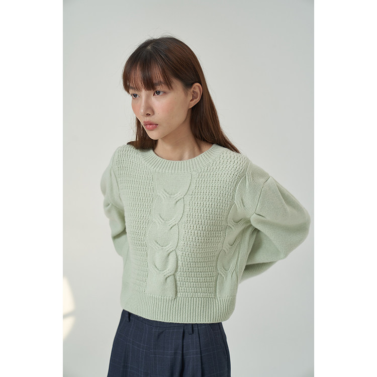 nothing nowhere fw23 冰岛粗棒针复古套头日系毛衣女秋冬外穿