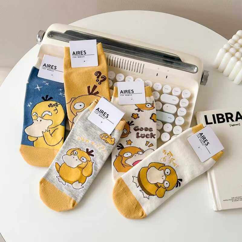 袜子女短筒袜春秋纯棉底日系可爱卡通小鸭子网红吸汗夏季薄款学生,女士内衣/男士内衣/家居服,短袜,淘宝优惠券,粉丝福利购,淘宝优惠卷