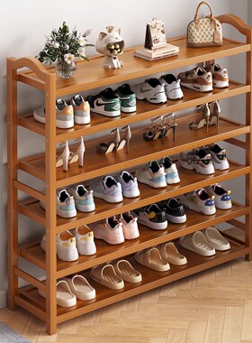 日本进口MUJIE简易楠竹鞋架多层家用置物架鞋架室内鞋柜出租屋用