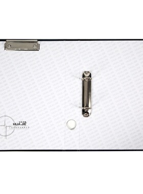 华杰HJ337硬纸板文件夹/板夹+2孔D型夹/分类档案夹黑色蓝色