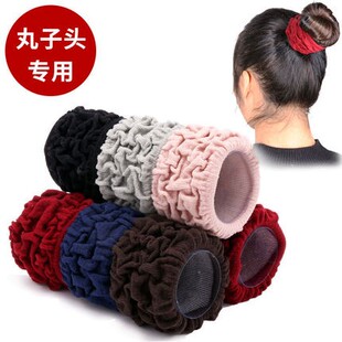 盘发神器丸子头简约发圈女韩式成人发饰高弹力加粗皮套扎头绳饰品