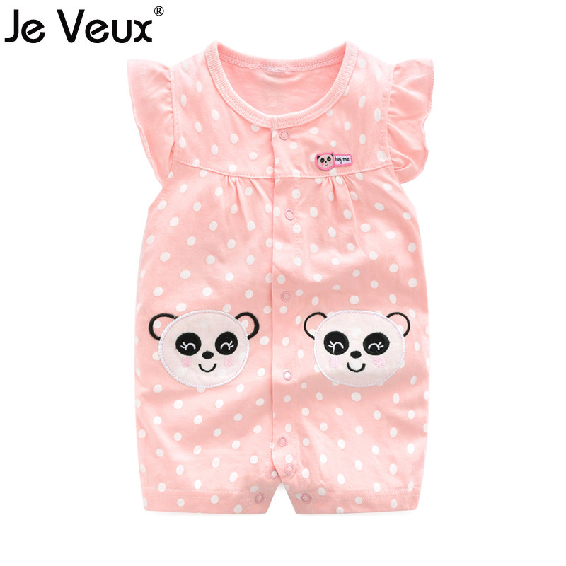 新品纯棉婴儿连体衣夏装0-1-2岁男女宝宝衣服新生儿短袖哈衣爬服