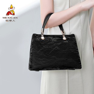 稻草人女士包包2026新款妈妈包大容量高级感单肩斜挎手提包通勤包