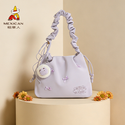 稻草人大容量时尚单肩甜美通勤包