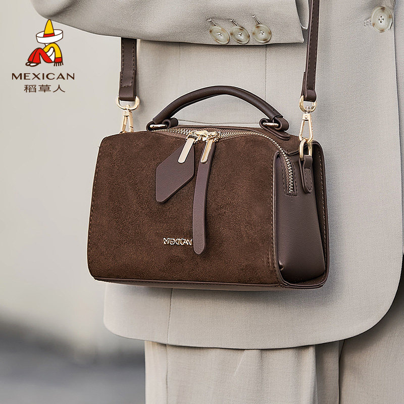 稻草人2025秋冬新款手提包小众质感斜挎包简约通勤百搭女士单肩包