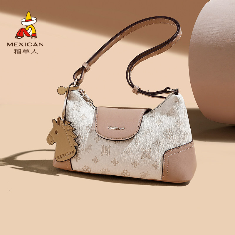 稻草人马年包包女新款高级感腋下包时尚复古百搭通勤单肩包斜挎包
